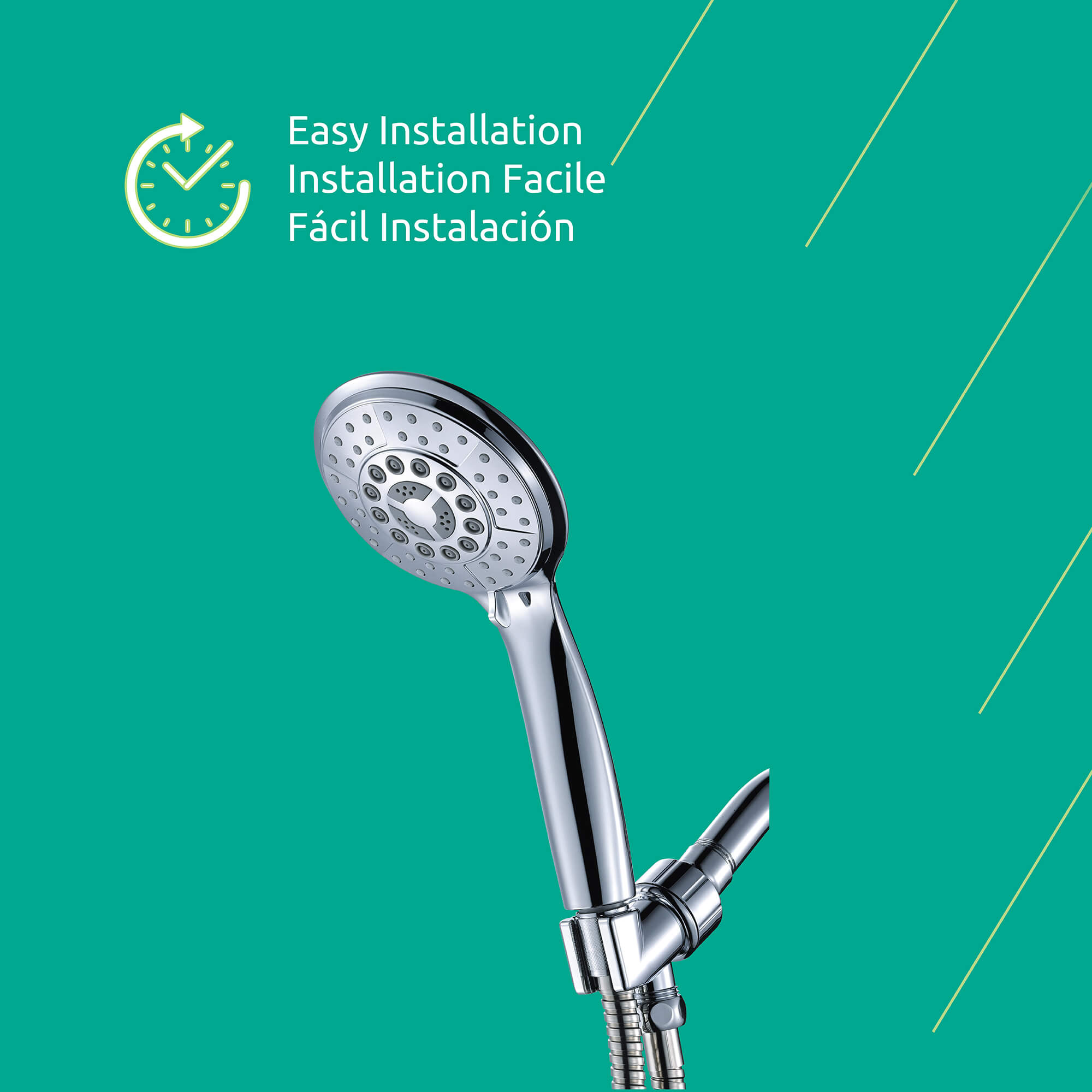 Koena 6-Spray Round Showerhead