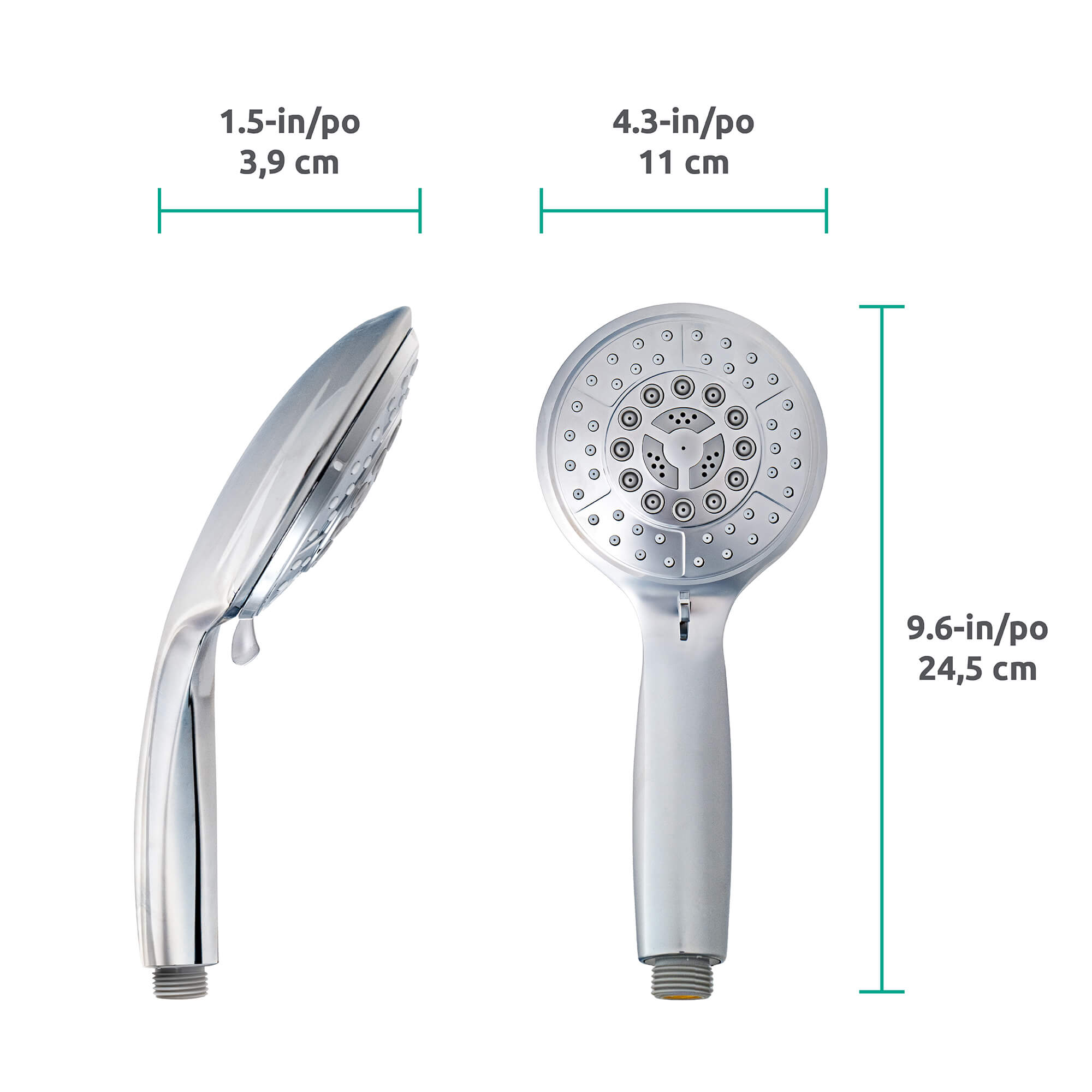 Koena 6-Spray Round Showerhead