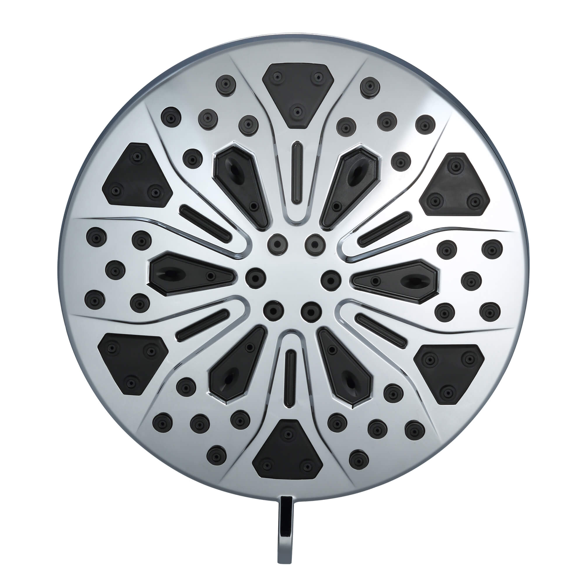 Palmira 8-Spray Filtered Shower Head, Front View.