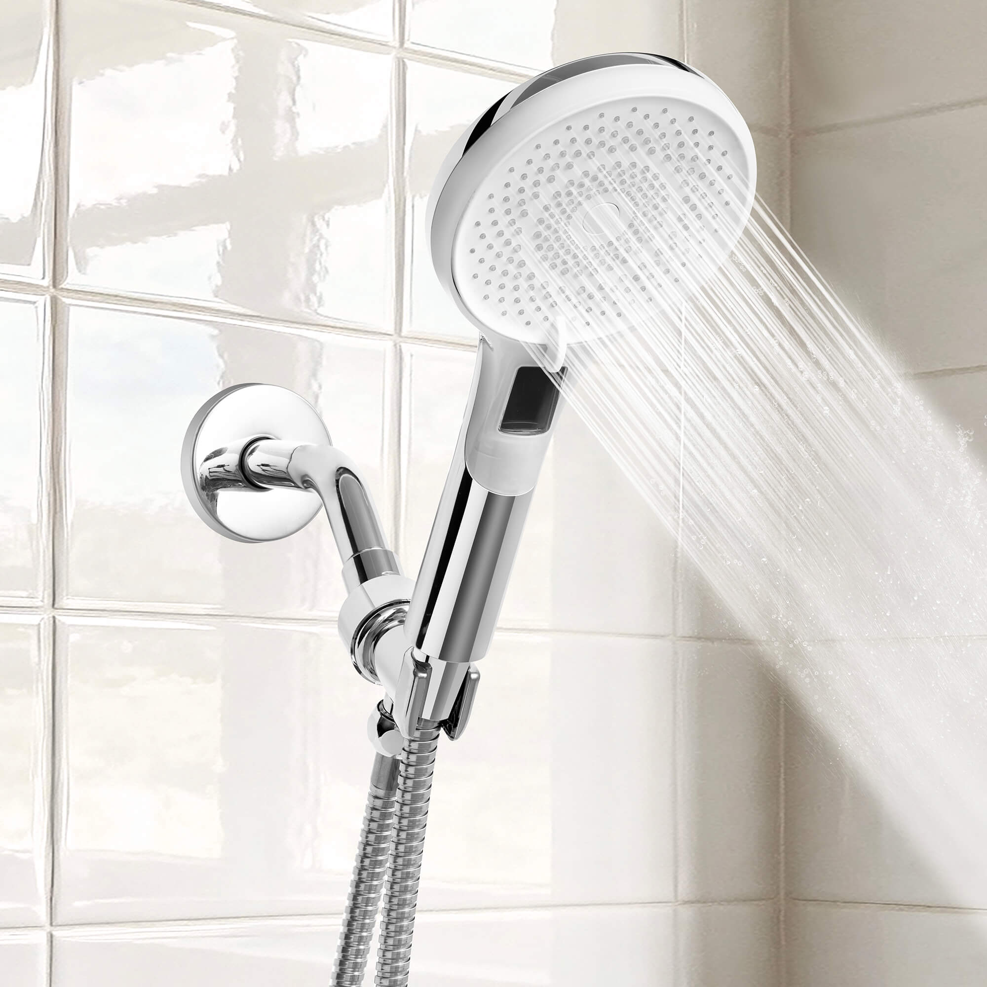 Novo 3-Spray Handheld Showerhead with LED Display