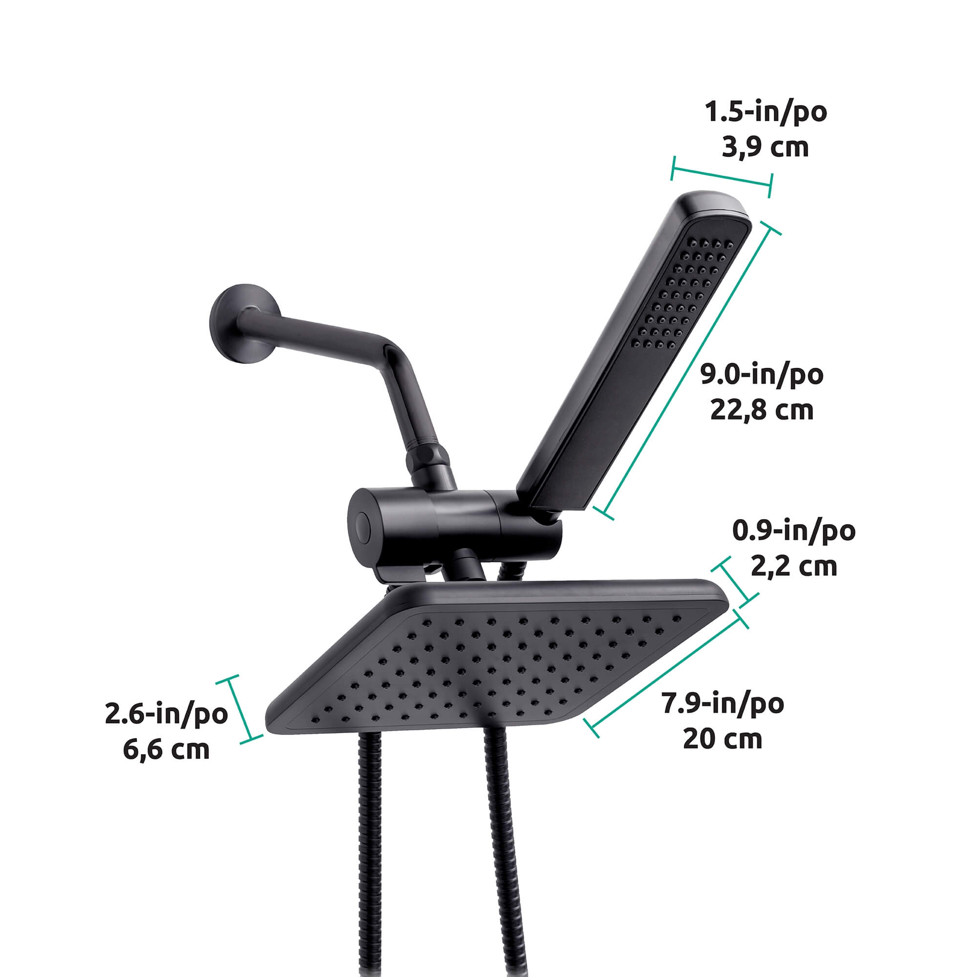 Anastasia Shower Head with Handheld Combo