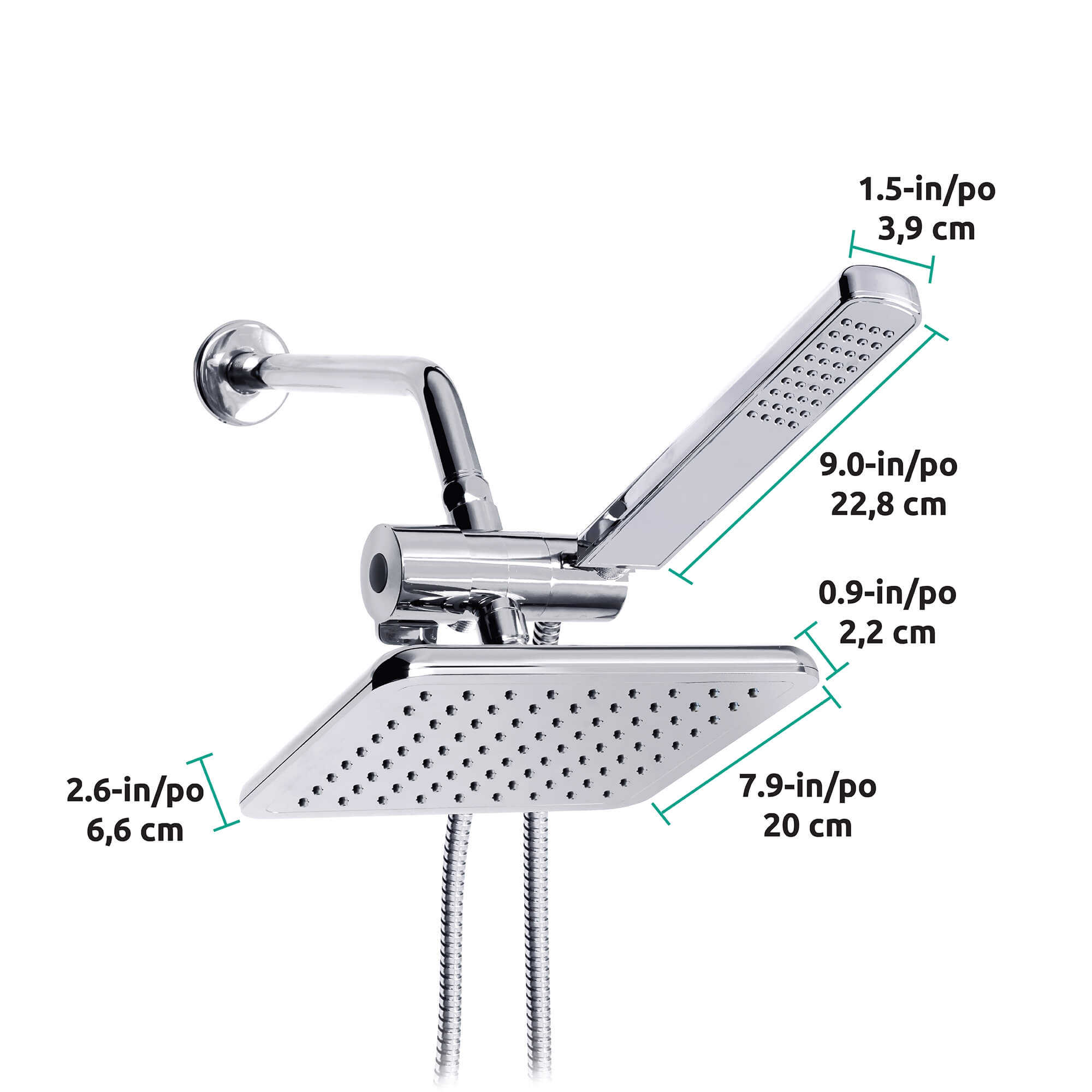 Anastasia Shower Head with Handheld Combo