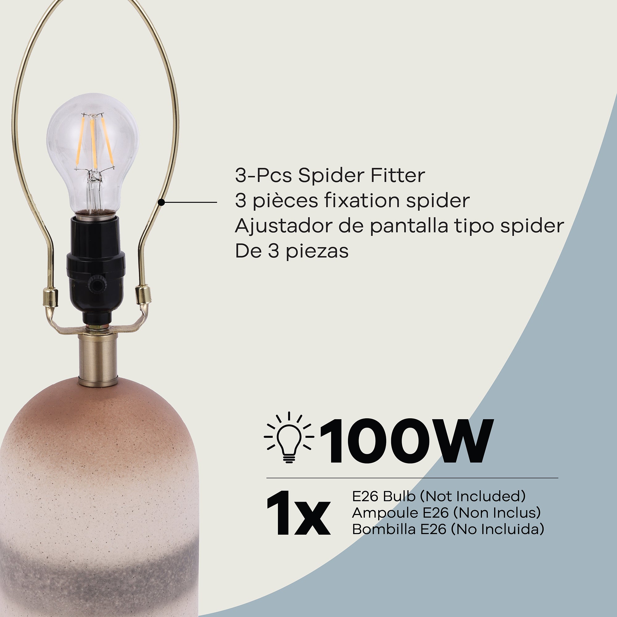 Sahara 1-Light Table Lamp, attribute detail view 1.