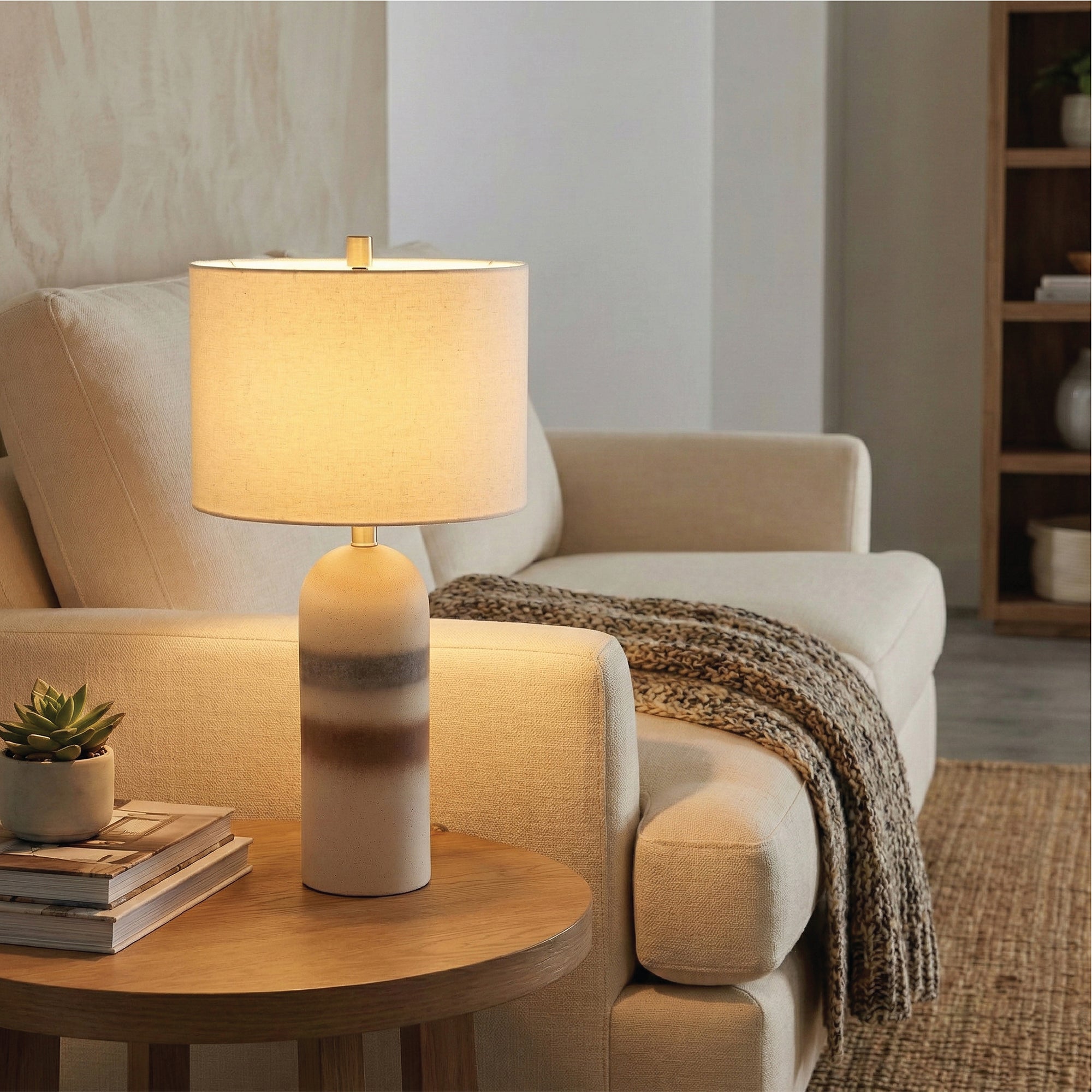 Sahara 1-Light Table Lamp, lifestyle view.