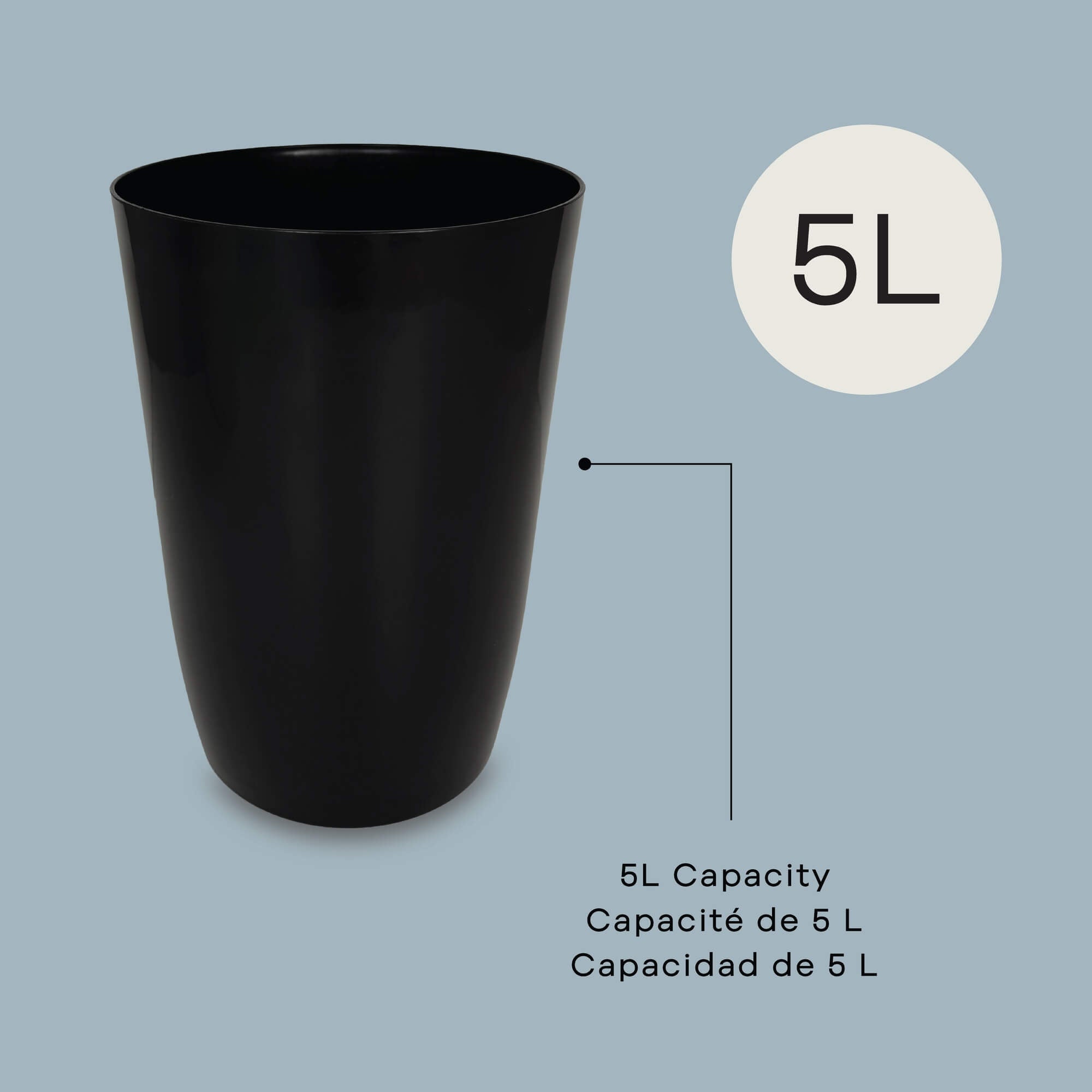 Jackson 6L Open-Top Waste Bin