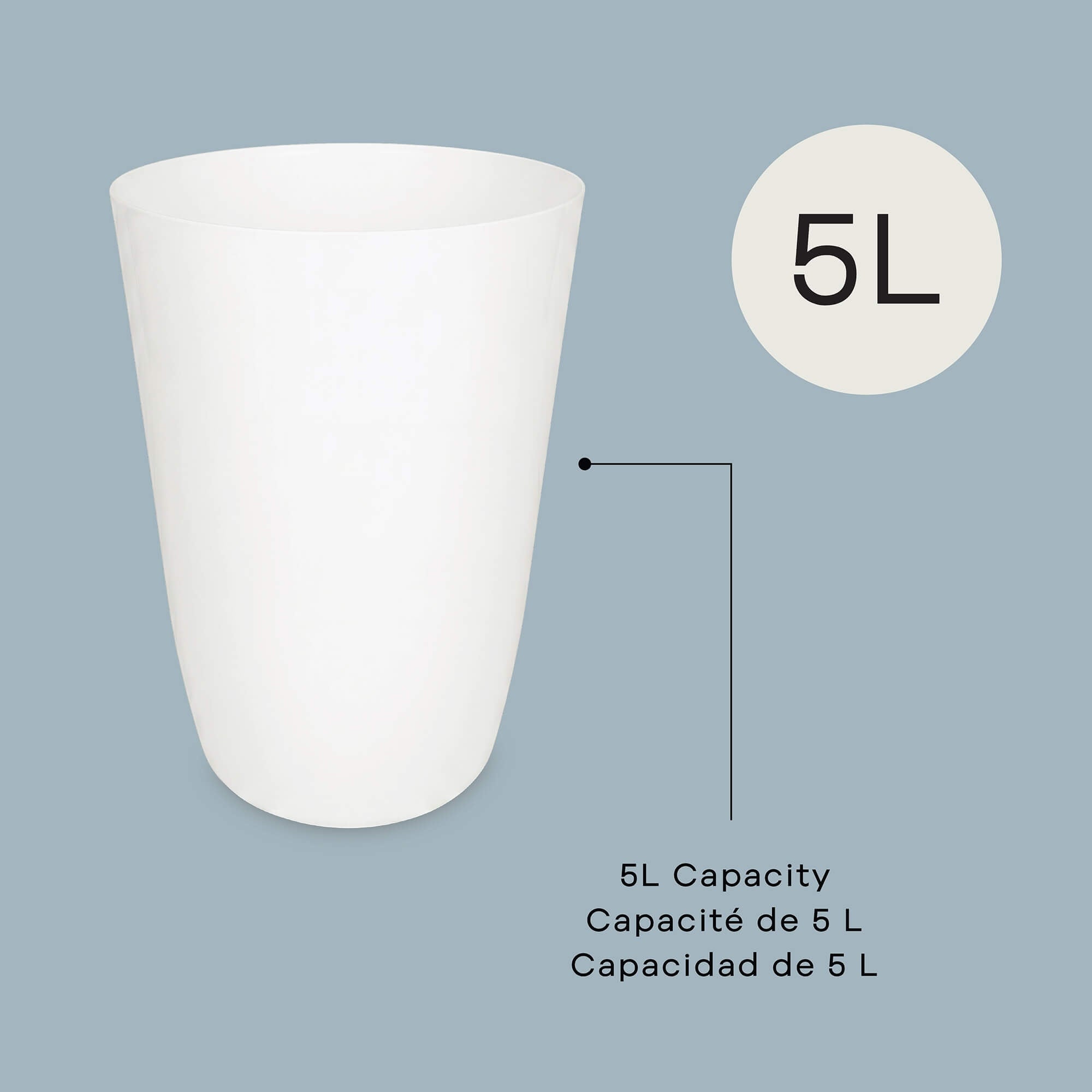 Jackson 6L Open-Top Waste Bin
